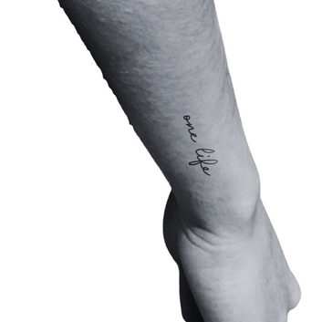 One Life - Temporary Tattoo