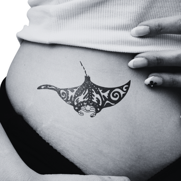 Maori Devil Ray - Temporary Tattoo