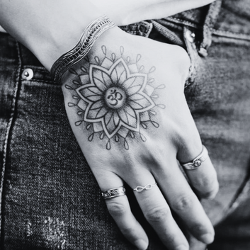 Mandala with - Temporary Tattoo