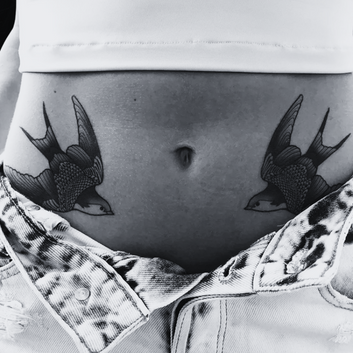Black Swallows - Temporary Tattoo