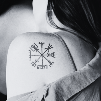 Vegvisir Viking Symbol - Temporary Tattoo