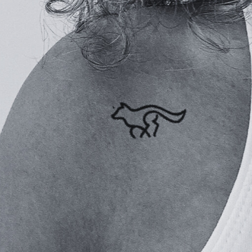 Running Wolf - Temporary Tattoo