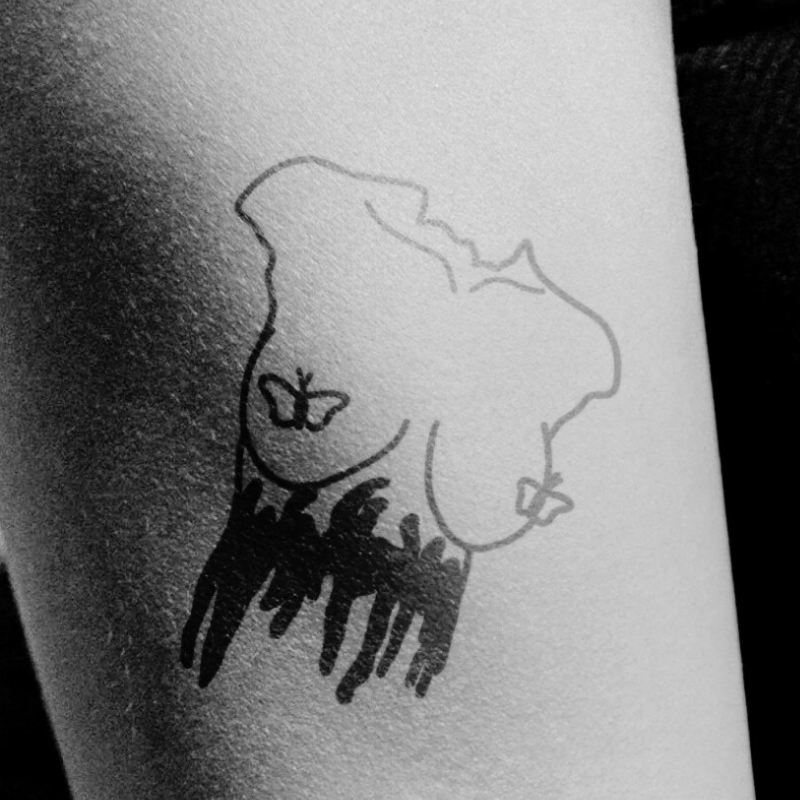 Artsy Sculpture - Temporary Tattoo