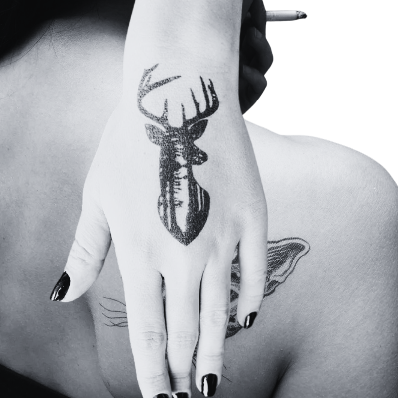 Deer Silhouette - Temporary Tattoo