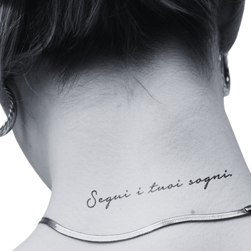 Segui i tuoi sogni - Temporary Tattoo