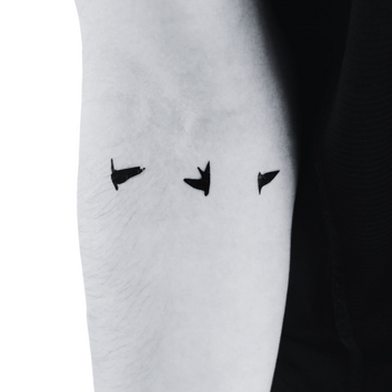 Three Flying Birds - Temporary Tattoo