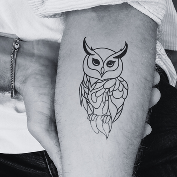 Owl - Temporary Tattoo