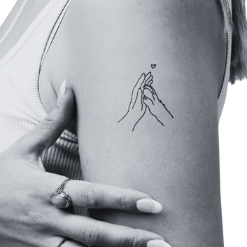Paw and Hand  - Temporary Tattoo