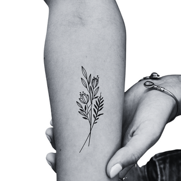 Small bouquet  - Temporary Tattoo