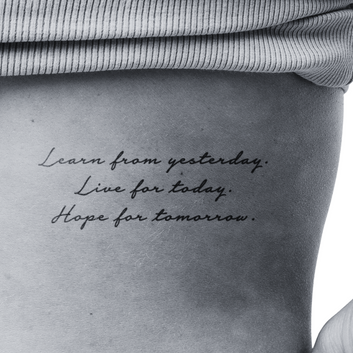 Learn live hope - Temporary Tattoo