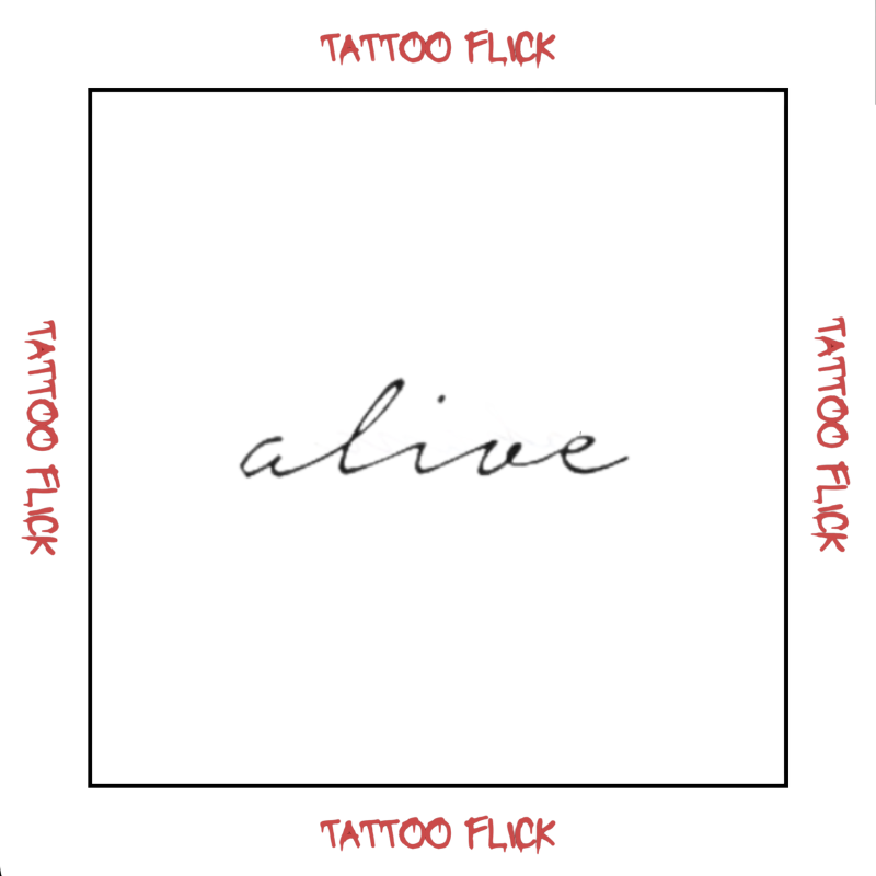 Handwritten Alive - Temporary Tattoo