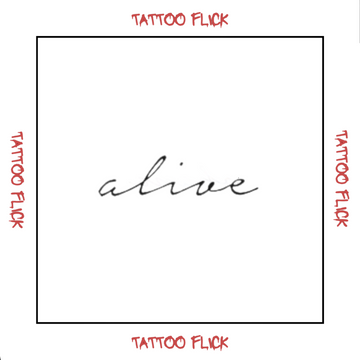 Handwritten Alive - Temporary Tattoo