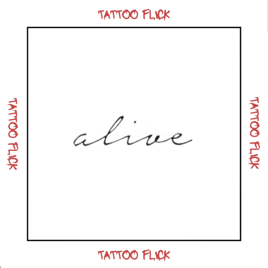 Handwritten Alive - Temporary Tattoo