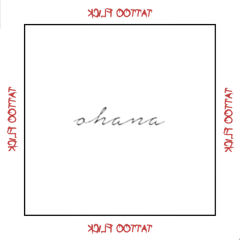 Ohana - Temporary Tattoo