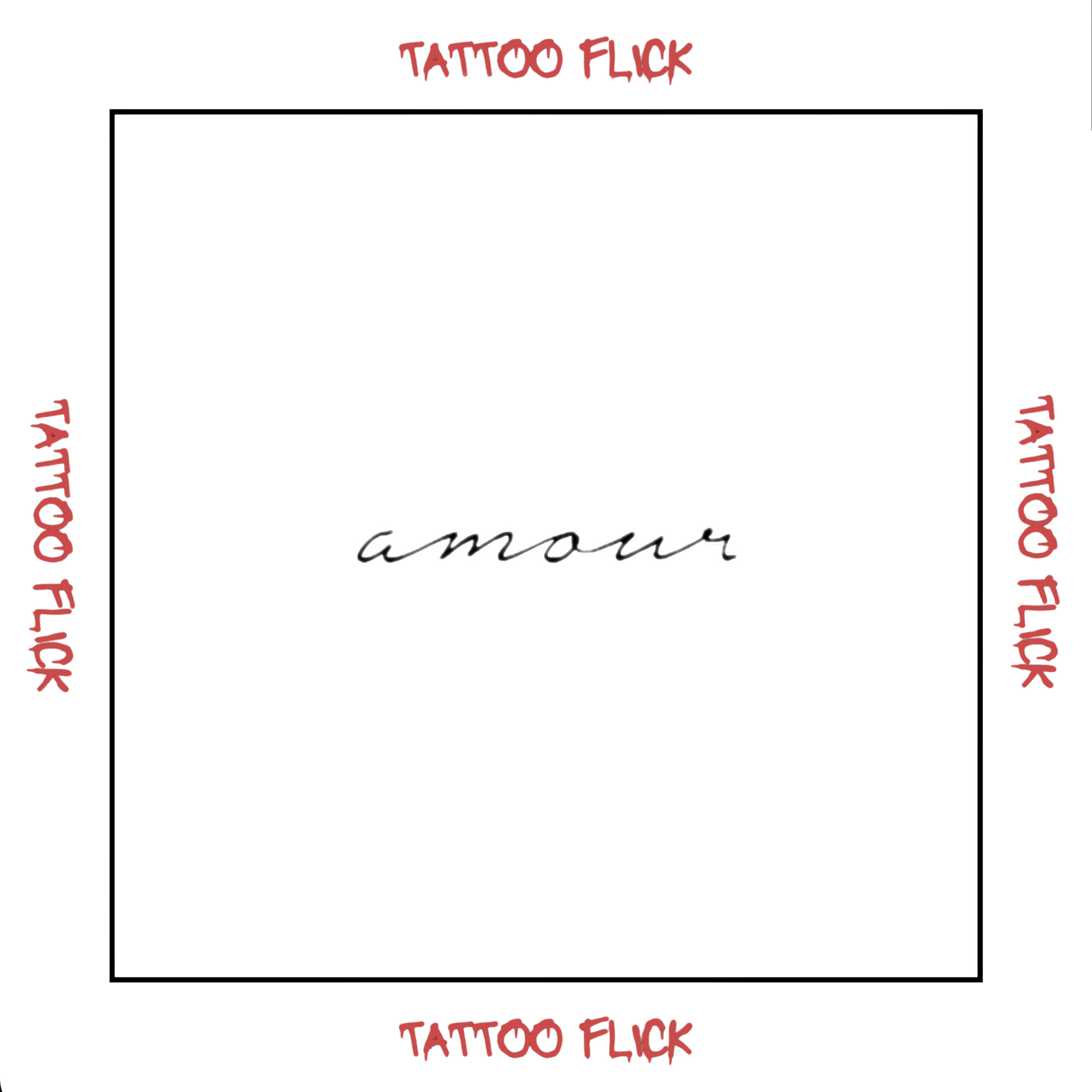 Amour - Temporary Tattoo