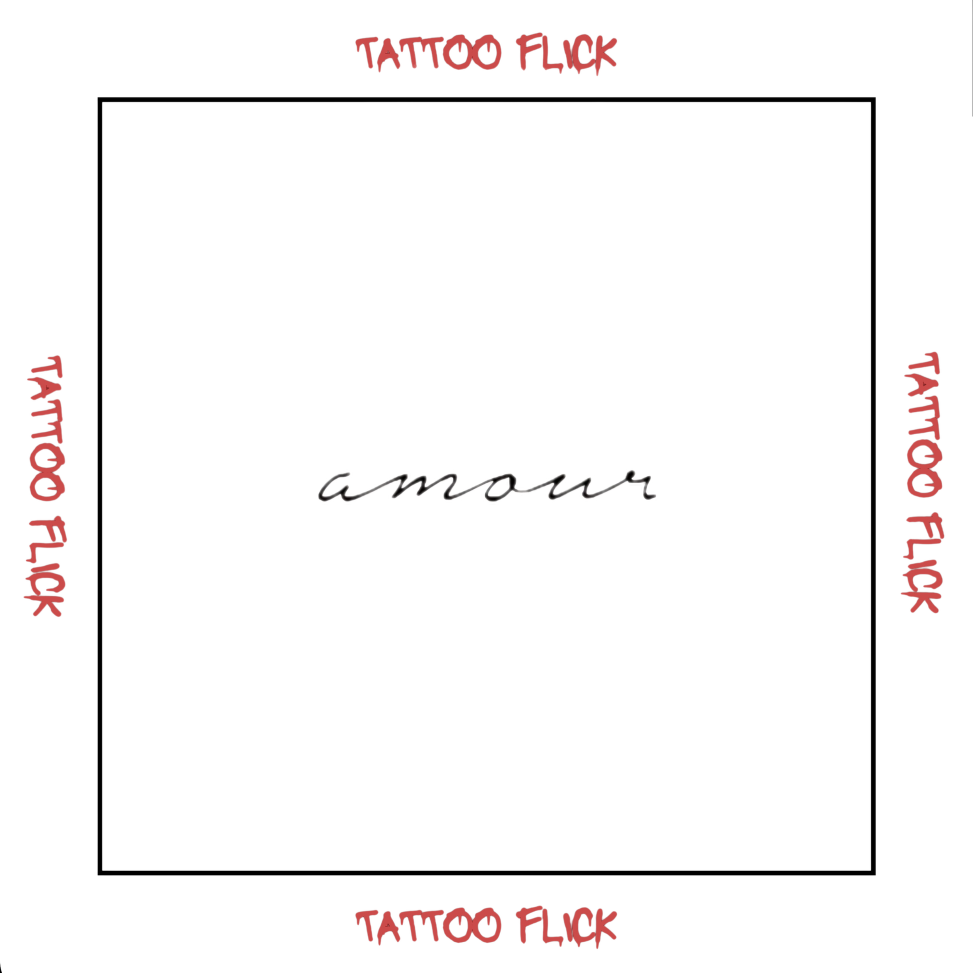 Amour - Temporary Tattoo