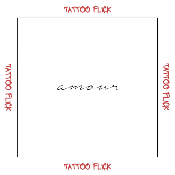 Amour - Temporary Tattoo
